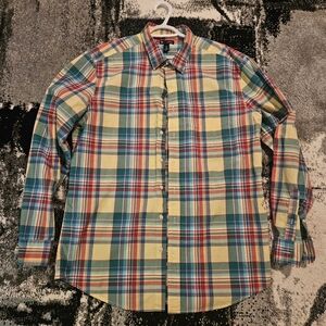 GAP Men's Size Xl Multicolor Plaid Button Down Shirt